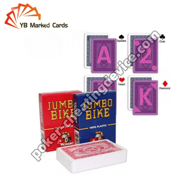 Modiano Juice Jumbo Bike การ์ดเล่น มีเครื่องหมายสําหรับการ์ดเล่น แก้ว