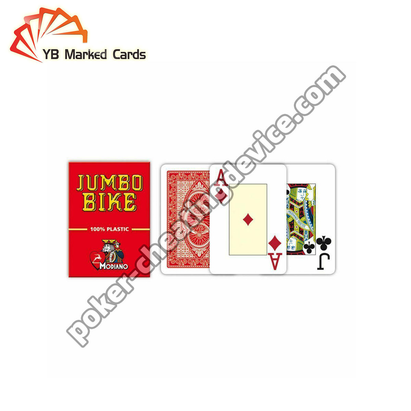 Modiano Juice Jumbo Bike การ์ดเล่น มีเครื่องหมายสําหรับการ์ดเล่น แก้ว