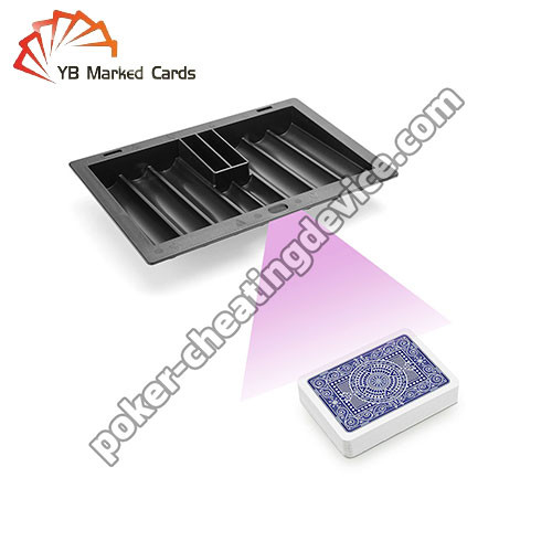 8 Row Black Poker Chip Tray กล้องอ่านไพ่ที่ระบุสําหรับการหลอกลวงโป๊กเกอร์