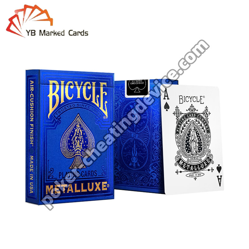 จักรยานลับ ตราไพ่โป๊กเกอร์บัตรสีทอง ซีรี่ย์ ซาฟฟายร์สีน้ําเงินสําหรับแว่นแดดโป๊กเกอร์