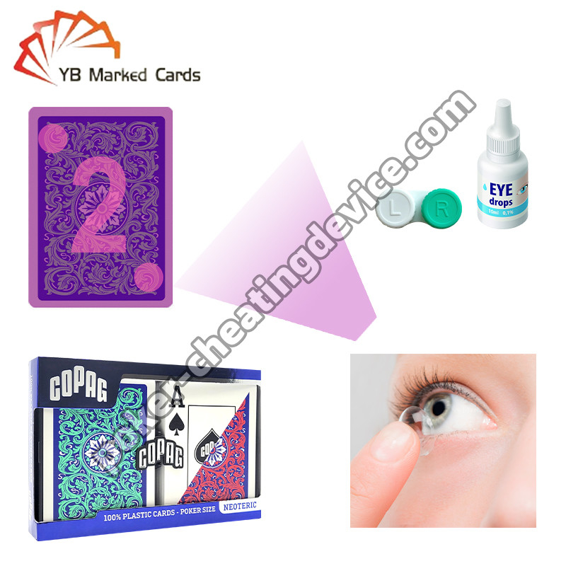 Copag แม็คโป๊กเกอร์ เด็ค สีเขียว / สีแดง เซ็ทเด็คคู่ สําหรับเลนส์ติดต่อผู้อ่าน