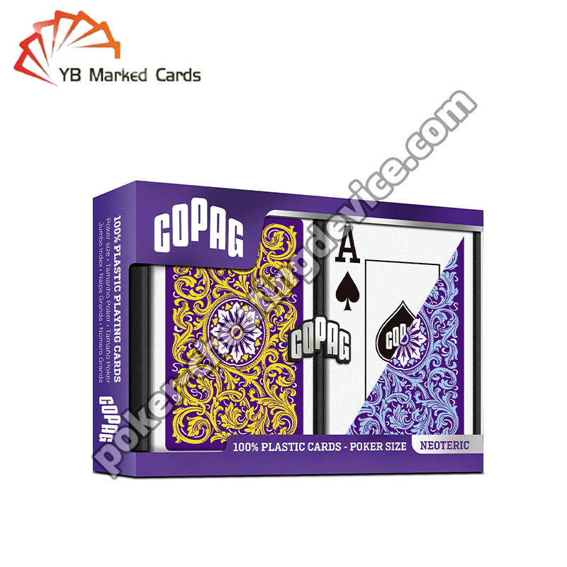 การ์ดหมายหมึกที่มองไม่เห็นของ Copag สีฟ้า / เหลือง ซ็อตคอนแท็คคู่ สําหรับเลนส์ติดต่อ UV