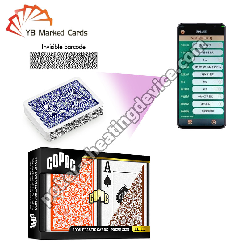 Copag Neoteric 100% พลาสติกบาร์โค้ด มีเครื่องหมาย Decks ส้มน้ําตาล Double Deck Set