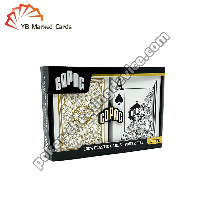 ซีรี่ย์ Copag Legacy 100% พลาสติก ย้อนหลังติดป้ายการ์ด สีดํา / ทองชุดพาน