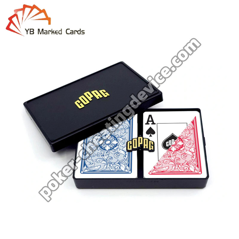 พลาสติก Copag Legacy การ์ดบาร์โค้ดที่ระบุ Jumbo Index Red / Blue Double Deck Set