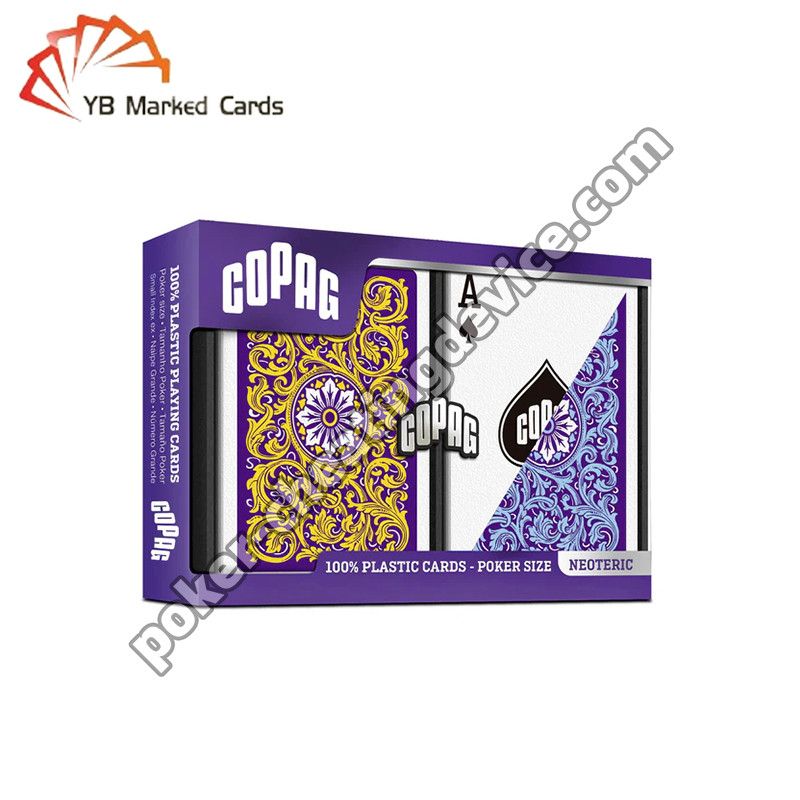 Copag Neoteric Barcode การ์ดที่ระบุการ์ดดัชนีปกติ Blue / Yellow Double Deck Set