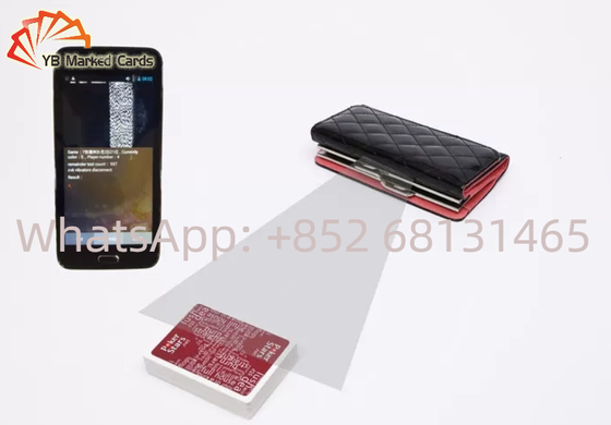 Black Poker Cheating Device Wallet Camera เครื่องมือโกงโป๊กเกอร์สำหรับการวิเคราะห์