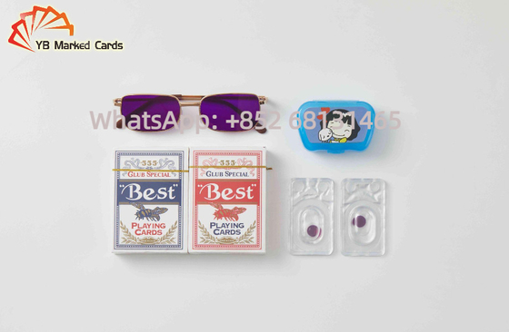 ฟิลเตอร์คอนแทคเลนส์อินฟราเรดวิเศษ 12 มม. สีม่วงเข้มในเกมโป๊กเกอร์
