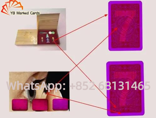 บัตรเล่นที่ทำเครื่องหมายด้วยคอนแทคเลนส์อินฟราเรดโป๊กเกอร์พร้อมหมึกที่มองไม่เห็น