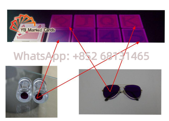 คอนแทคเลนส์ UV ที่มองไม่เห็นบัตรที่ทำเครื่องหมายไว้ 9mm Poker Cheating Contact Lenses