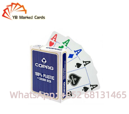 Black Copag Plastic Playing Cards อุปกรณ์เล่นการพนันโป๊กเกอร์ 54 ไพ่เล่น 58 * 88mm
