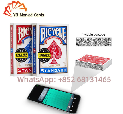 บัตรเล่นโป๊กเกอร์จักรยานพลาสติกลายนูนกันน้ำ 154g Weight