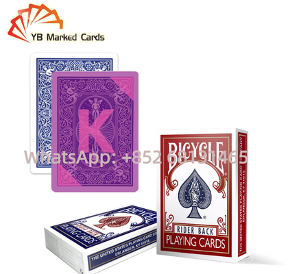 PVC Invisible Ink เล่นไพ่ 0.30 มม. หนา Tally Ho เล่นไพ่ Gold Poker