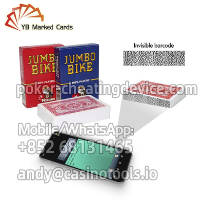 Modiano Jumbo Bike Barcode Marked Playing Cards Side Marked Dec'k กันน้ำ