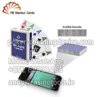 บัตรทำเครื่องหมายบาร์โค้ดโป๊กเกอร์สีล้างทำความสะอาดได้ 4 ใบสำหรับอุปกรณ์โกงโป๊กเกอร์