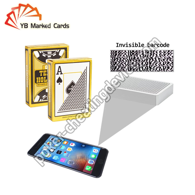 รหัสบาร์โค้ดบัตรที่ทำเครื่องหมาย Copag Texas Holdem Decks Secret Side Barcode Marked Decks