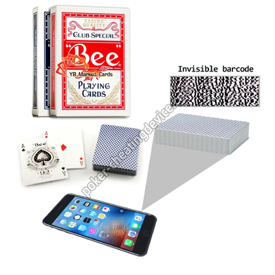 Bee Barcode โป๊กเกอร์ Cheat การ์ดที่ระบุสําหรับเครื่องมือวิเคราะห์โป๊กเกอร์
