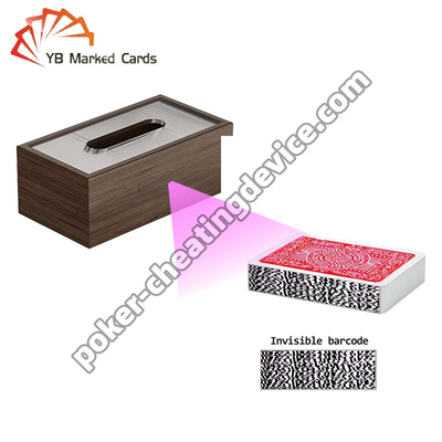 เครื่องสแกนไพ่โป๊กเกอร์ Tissu Box สําหรับไพ่โป๊กเกอร์ที่มีบาร์โค้ด