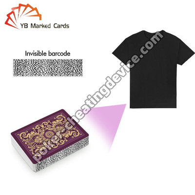 เครื่องสแกนไพ่โป๊กเกอร์ T-Shirt สําหรับการวิเคราะห์ไพ่โป๊กเกอร์และบาร์โค้ดการตราการเล่นไพ่