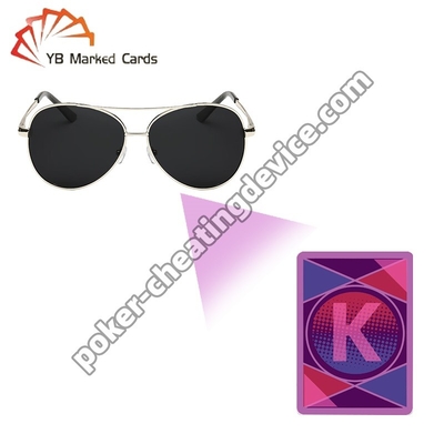 แว่นบัตรที่ติดเครื่องหมายอินฟราเรด สีไม่เห็น แว่นโป๊กเกอร์สําหรับโกง