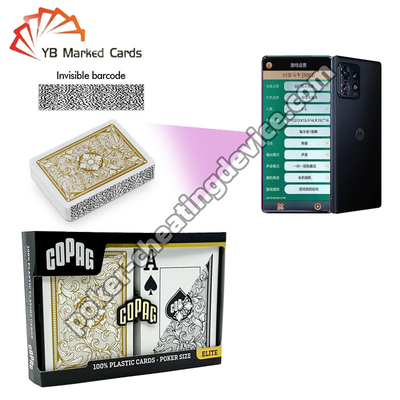 ซีรี่ย์ Copag Legacy 100% แบรคโค้ดพลาสติก มีเครื่องหมายการ์ดเล่น ดํา / ทอง