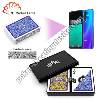 Copag Neoteric Barcode การ์ดที่ระบุการ์ดดัชนีปกติ Blue / Yellow Double Deck Set