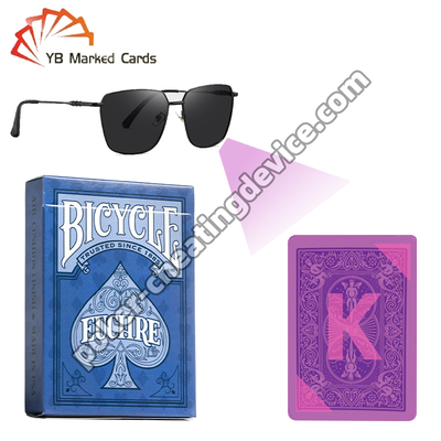 จักรยาน Euchre การ์ดที่มีเครื่องหมายด้วยหมึกอินฟราเรดที่มองไม่เห็น