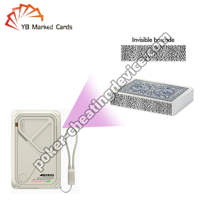 พาวเวอร์แบงค์ Poker Scanner สำหรับไพ่ที่มีเครื่องหมายบาร์โค้ด