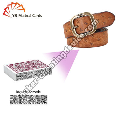 กล้องสแกนเกมโป๊กเกอร์ที่ซ่อนอยู่บนเข็มขัดหนัง สําหรับบาร์โค้ด