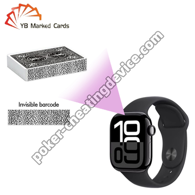 เครื่องสแกนไพ่โกงโป๊กเกอร์สำหรับ Apple Watch สำหรับไพ่ที่ทำเครื่องหมายบาร์โค้ด