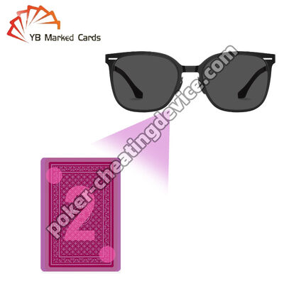 การ์ดที่ติดป้าย แว่นแดดสําหรับหมึกที่มองไม่เห็น การ์ดเล่น