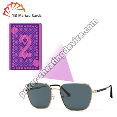 บัตรที่ติดป้ายในอินฟราเรด แว่นแดดสําหรับบัตรโป๊กเกอร์ที่ติดป้าย