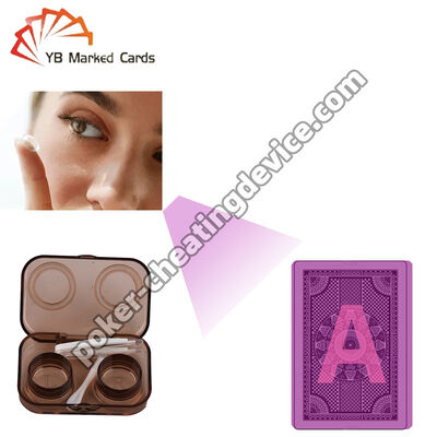 คอนแทคเลนส์อินฟราเรดหมึกมองไม่เห็นสำหรับไพ่ทำเครื่องหมายเรืองแสง